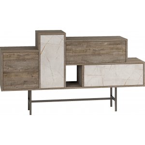 Hermes skänk - Mörkbrun/vit marmor - Skänkar & Sideboards -Skänkar & Sideboards - Hyllor & Förvaring