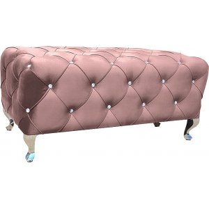 Hestia sittpuff 100 cm - Rosa sammet - Sittpuffar