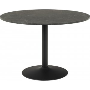 Ibiza matbord ø110 cm - Svart marmor - Ovala & Runda bord