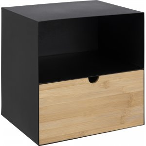 Joliet sängbord - Svart/bambu - Sängbord -Sovrumsmöbler - Sängbord