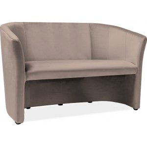 Lilyanna 2- sits soffa - Beige sammet - 2-sits soffor