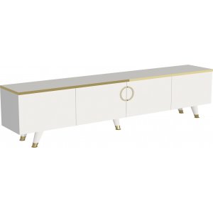 Luxia mediabänk - Vit/guld - TV-bänkar & mediabänkar -TV-bänkar & mediabänkar - Hyllor & Förvaring