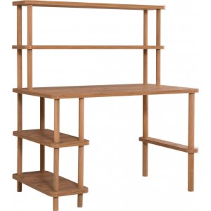 Mars skrivbord 120x70 cm - Furu - Skrivbord med hyllor | lådor