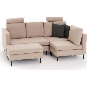 Mino modulsoffa - Cream - Tygsoffor