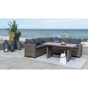 Monaco soffgrupp - Kubu / Antracit + Möbelpolish - Loungegrupper