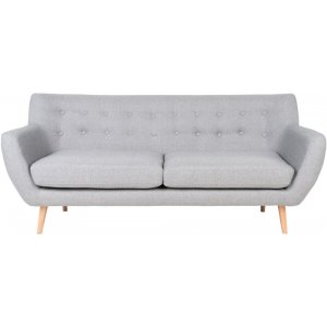 Monte 3-sits soffa - Ljusgrå/bok - 3-sits soffor