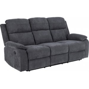 Mora 3-sits reclinersoffa - Grå - 3-sits soffor