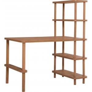 Nano skrivbord 120x70 cm - Furu - Skrivbord med hyllor | lådor