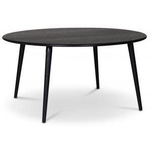 Omni runt matbord Ø180 cm - Svartbetsad ek - Ovala & Runda bord