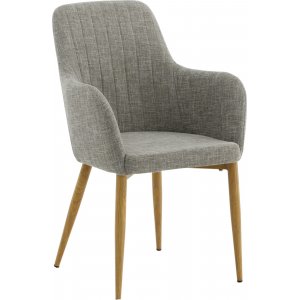 2 st Paolo karmstol - Ljusgrå/ek - Karmstolar