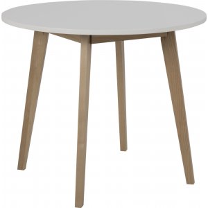 Raven matbord Ø90 cm - Vit - Ovala & Runda bord