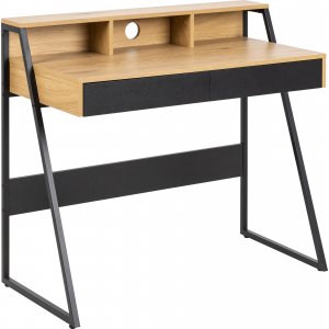 Reece skrivbord | datorbord - Ek/svart -Skrivbord - Kontorsmöbler