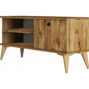 Retro mediabänk 90 cm - Valnöt - TV-bänkar & mediabänkar -TV-bänkar & mediabänkar - Hyllor & Förvaring