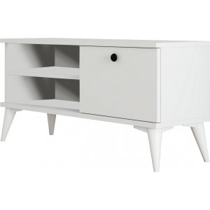 Retro mediabänk 90 cm - Vit - TV-bänkar & mediabänkar -TV-bänkar & mediabänkar - Hyllor & Förvaring