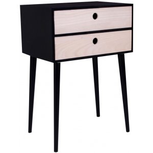 Rimini sängbord - Svart/natur - Sängbord -Sovrumsmöbler - Sängbord