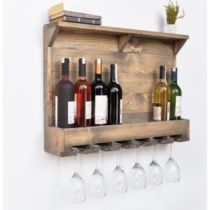 Rioja vinställ - Valnöt - Vägghyllor -Hyllor & Förvaring - Hyllor