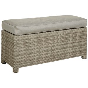 Rosario pall 110 cm - Ljusgrå + Möbelvård för plastrotting - Utepallar