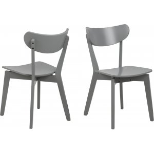 2 st Roxby matstol - Ljusgrå - Trästolar