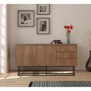 Ruba skänk - Valnöt/svart - Skänkar & Sideboards -Skänkar & Sideboards - Hyllor & Förvaring