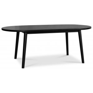 Scoop ovalt matbord Svartbetsad ek - 200 cm - Ovala & Runda bord