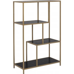 Seaford bokhylla 77x114 cm - Svart/guld - Bokhyllor -Hyllor - Bokhyllor