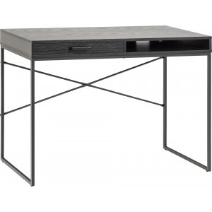 Seaford skrivbord 110 cm - Svart - Skrivbord med hyllor | lådor