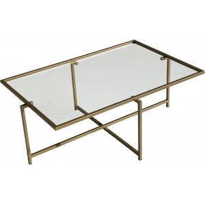 Sun soffbord 94 cm - Guld - Glasbord