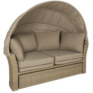 Sunny solsäng - Brun + Möbelvård för plastrotting - Konstrottingfåtöljer