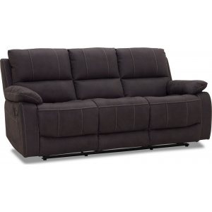 Texas manuell 3-sits reclinersoffa - Grå tyg - Biosoffor & Reclinersoffor