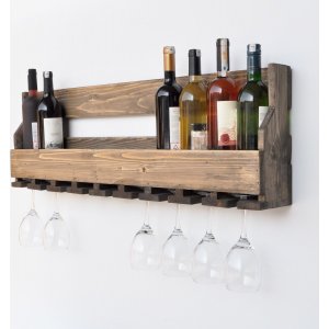 Tinto vinställ - Valnöt - Vägghyllor -Hyllor & Förvaring - Hyllor