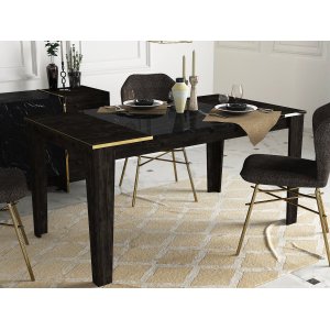 Veyron matbord 145 cm - Svart/guld - Övriga matbord