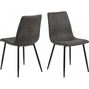 2 st Winnie matstol - Antracit - Klädda & stoppade stolar