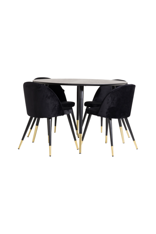 ell_1577653-01_Fs Bild på Matgrupp Doris bord och 4 st Valleta stolar - Venture Home