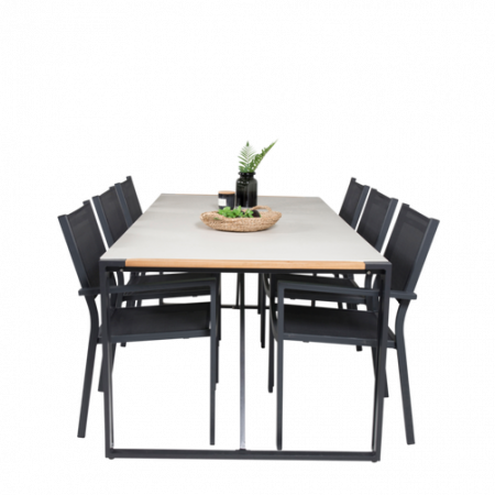 Bild på Matbord Tennessee och 6st Cassie mat stol - Venture Home