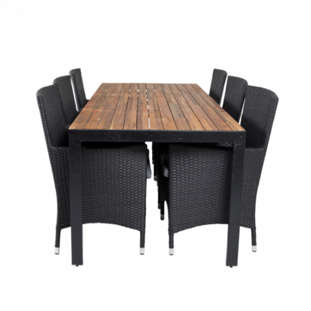 Bild på Matbord Belinda och 6st Meja mat stol - Venture Home