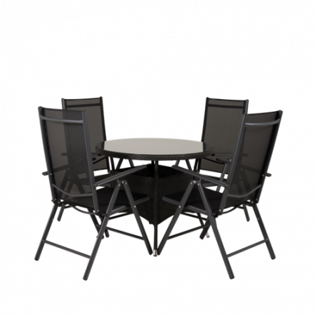 Bild på Matbord Vass och 4st Bliss mat stol - Venture Home