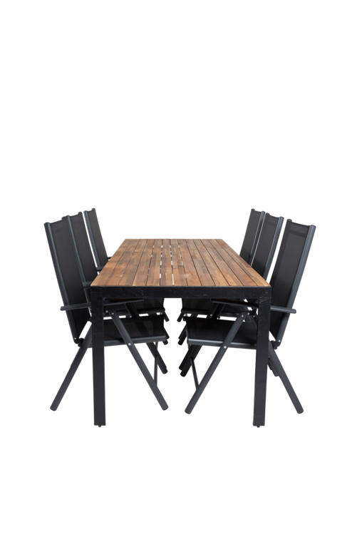 ell_1600160-01_Fs Bild på Matbord Belinda och 6st Bliss mat stol - Venture Home