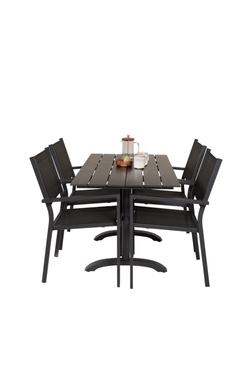 Bild på Cafébord Delta och 4st Cassie mat stol - Venture Home