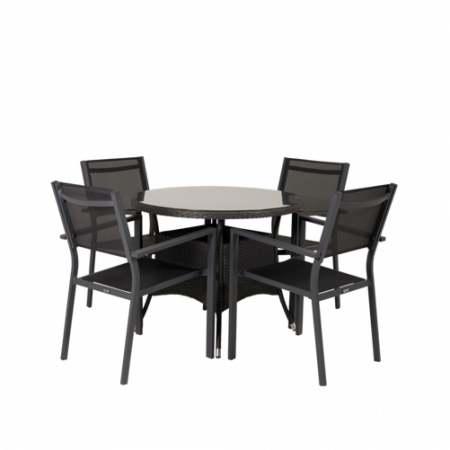 Bild på Matbord Vass och 4st Cassie mat stol - Venture Home