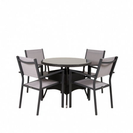 Bild på Matbord Vass och 4st Cassie mat stol - Venture Home