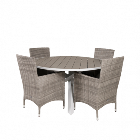 Bild på Matbord Pascal och 4st Meja mat stol - Venture Home