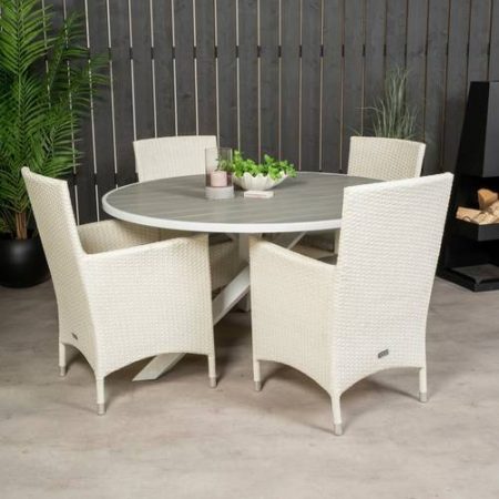 Bild på Matbord Pascal och 4st Meja mat stol - Venture Home