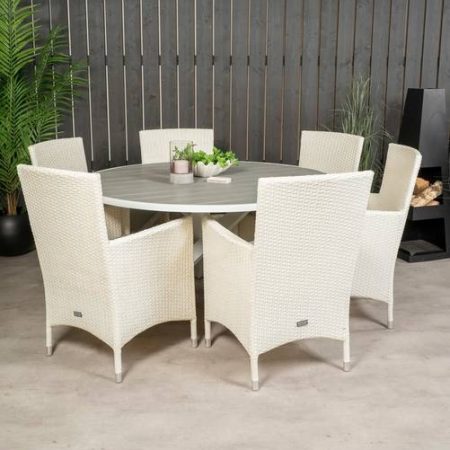 Bild på Matbord Pascal och 6st Meja mat stol - Venture Home