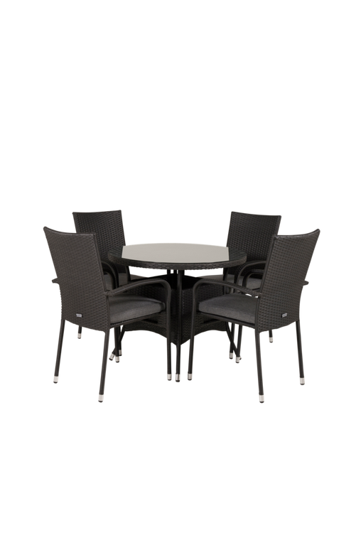 hom_1601205-01_Fs Bild på Matgrupp Vass inkl 4st Astrid matstol - Venture Home