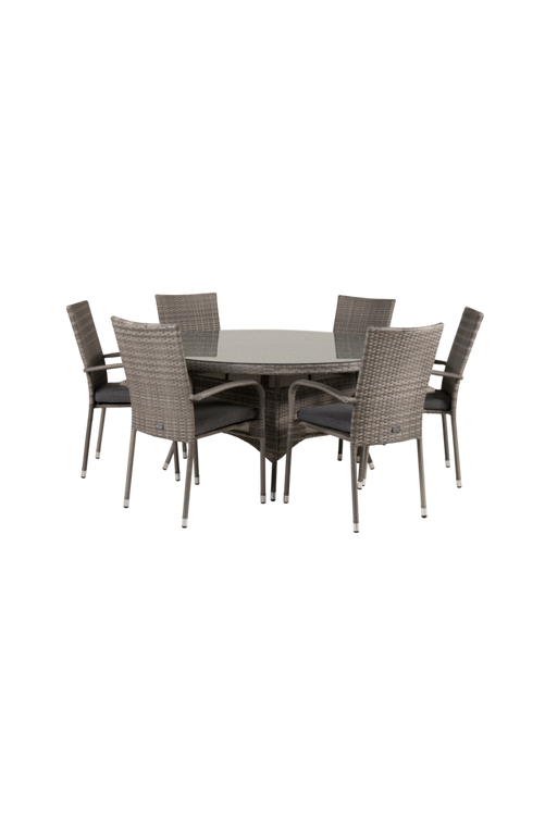 hom_1601286-01_Fs Bild på Matgrupp Vass inkl 6st Astrid matstol - Venture Home