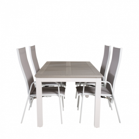 Bild på Matgrupp Athena inkl 4st stapelbar Cassie matstol - Venture Home