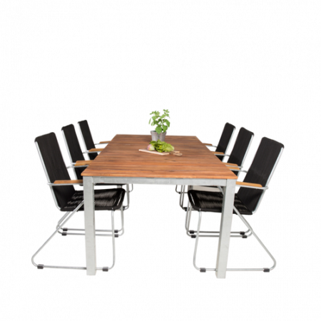 Bild på Matgrupp Zeus inkl 6st Belinda matstol - Venture Home