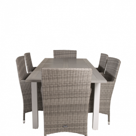 Bild på Matgrupp Athena inkl 6st Meja matstol - Venture Home