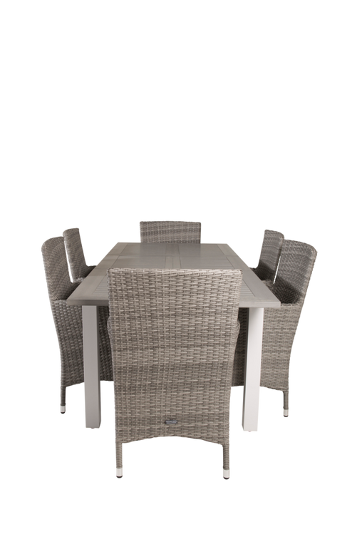 hom_1602066-01_Fs Bild på Matgrupp Athena inkl 6st Meja matstol - Venture Home