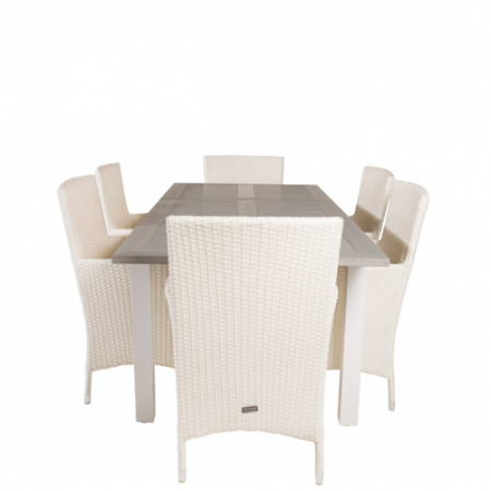 Bild på Matgrupp Athena inkl 6st Meja matstol - Venture Home
